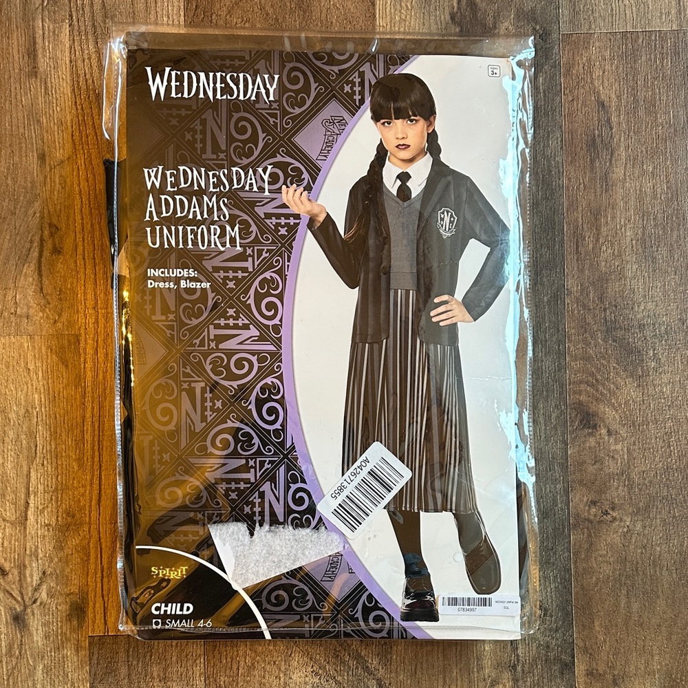 Spirit Wednesday Addams Kids Costume - Black and White